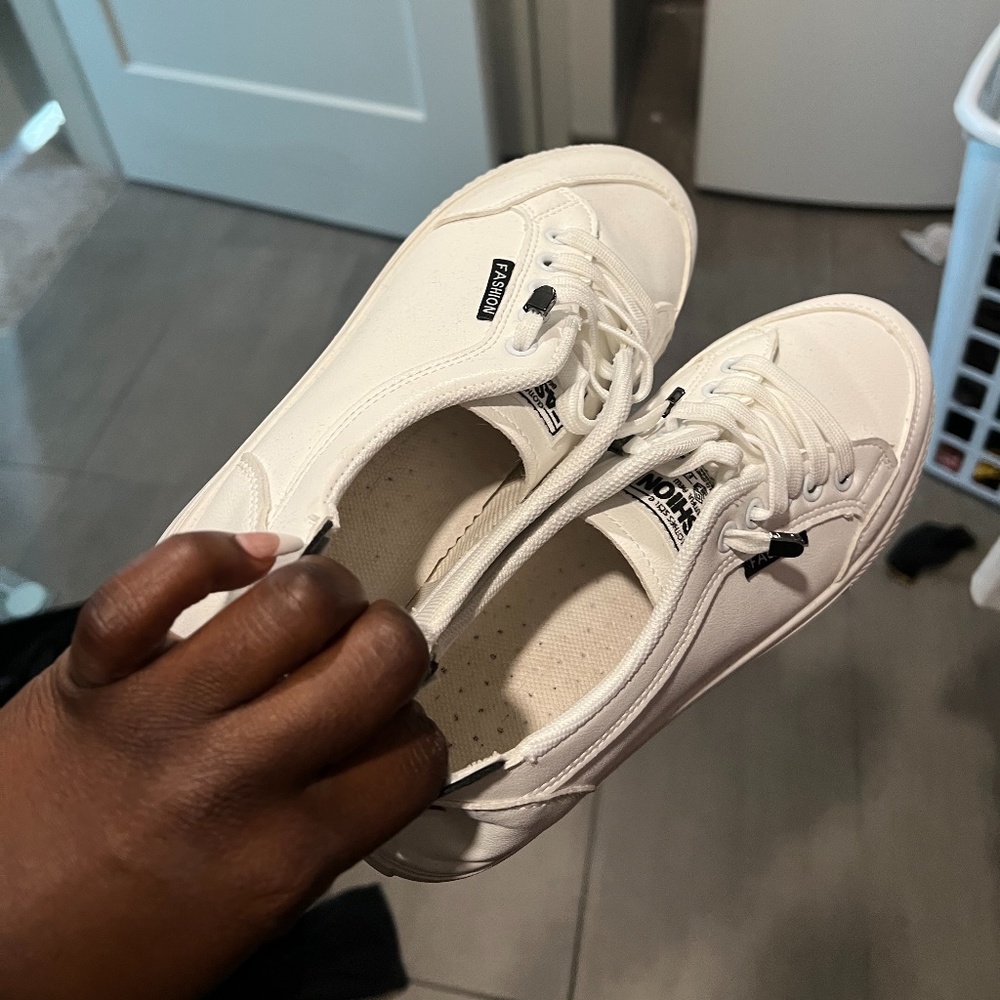 White sneakers